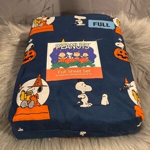BNWT PEANUTS Halloween Snoopy Full Size Sheet Set PRICE FIRM
